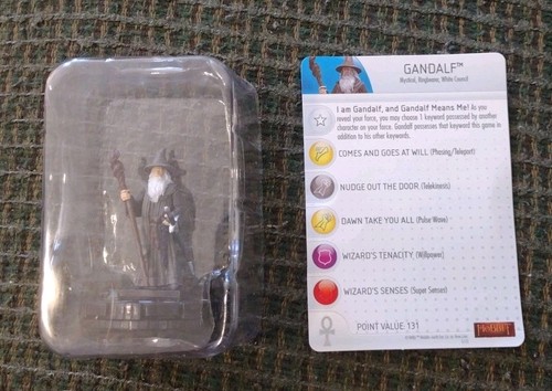 HOBBIT AN UNEXPECTED JOURNEY HEROCLIX GANDALF WITH CARD - Picture 1 of 3