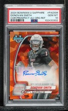 2024 Bowman U Chrome Sapphire Edition Orange 22/25 Donovan Smith Auto 1fl4