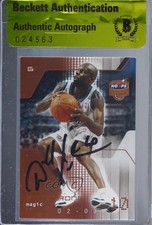 BAS 2002 NBA Hoops Stars Five Star /299 Darrell Armstrong #18 Authentic Auto 3c7