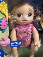 RARO Baby Alive Go Bye Bye Cabello Rubio 2016 Crawls Talks Inglés Español - NUEVO