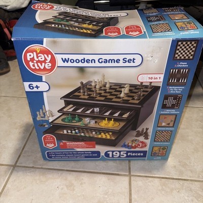 Playtive Wooden Game Set 195 Pieces