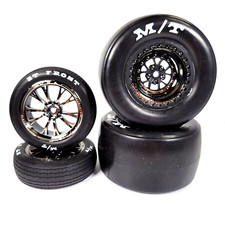 Fits Traxxas Drag Slash Mickey Thompson Tires 12mm Weld Black Chrome Wheels 110 Fits Traxxas Drag Slash Mickey Thompson Tires 12mm Weld Black Chrome Wheels 110