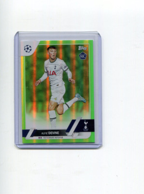 2022-23 Topps UEFA Club Competitions Neon Green Foil Alfie Devine Rookie 60/199