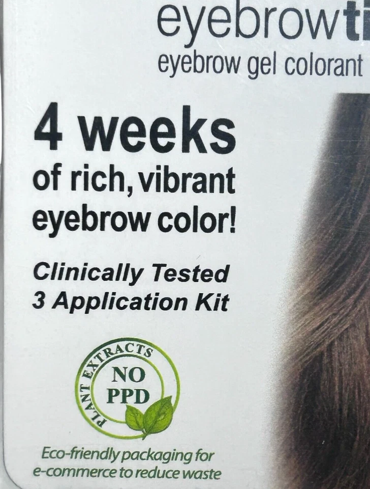 (2) Godefroy Instant Vibrant Eyebrow Tint Gel Cream Color Medium Brown Colorant - Image 3 of 4