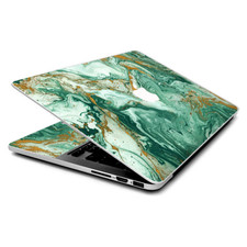 Skin Wrap for MacBook Pro 15 inch Retina Marble Paint Swirls green