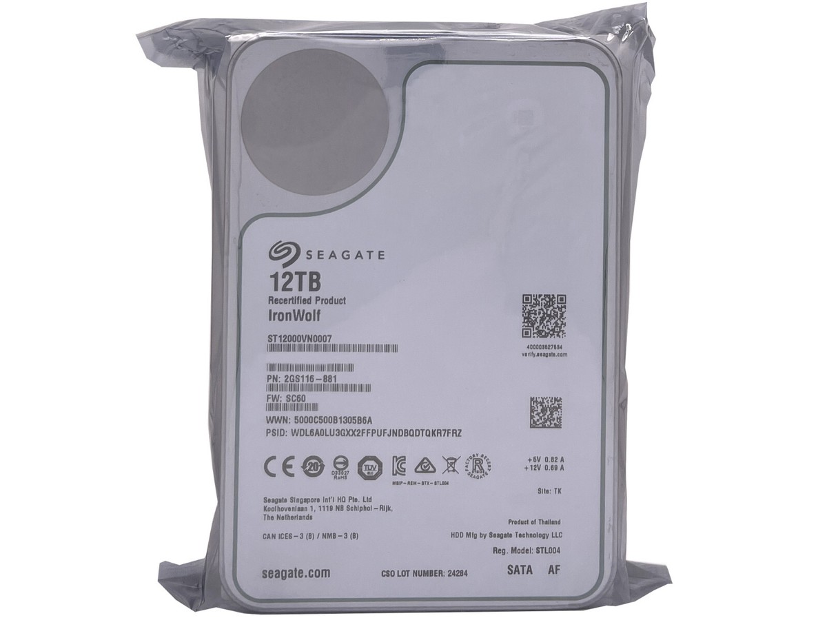 Seagate IronWolf 12TB 7200RPM SATA 6Gb/s 256MB 3.5