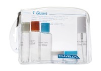 Travelon 1 Quart Zip Top Bag With Bottles Clear One Size Free Shipping Travelon 1 Quart Zip Top Bag With Bottles Clear One Size Free Shipping
