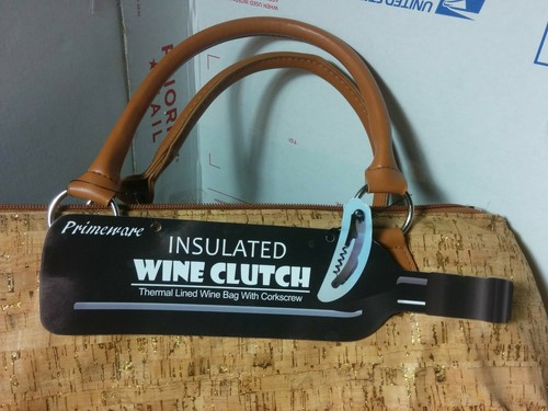 Isolierte Wein Clutch Tasche Getränk Eisgeschirr KORKENZIEHER NEU MIT ETIKETT NEU BRAUN GOLD - Bild 2 von 11