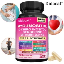 Myo&D-Chiro Inositol Plus vitamin D3+K2, Women Hormone Support, Manage Stress