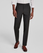 Michael Kors Men Green Classic-Fit Cotton-Stretch Performance Pants Size 34W 34L