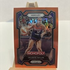 2024 WNBA Panini Monopoly Prizm Celeste Taylor #66 Orange Prizm /124 Mercury RC