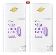 Dove VitaminCare Aluminum Free 72H Deodorant Lavender  Chamomile 2.6oz - 2Pack