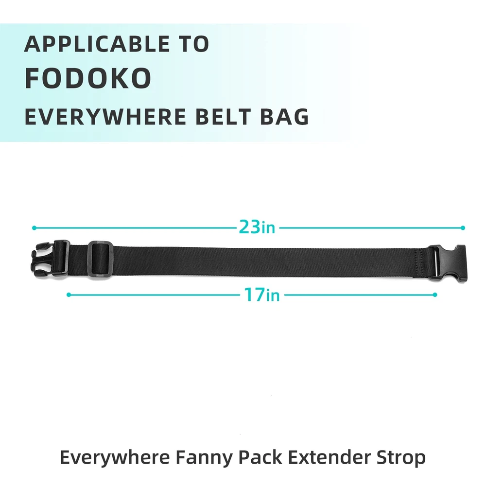 Belt Bag Fanny Pack Extender Adjustable Elastic Strap, Belt Extender for Wais...