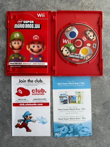 New Super Mario Bros. Wii Nintendo Wii 2009 Complete With Insert Tested & Works