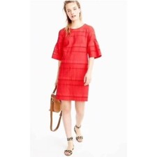 J Crew Eyelet Shift Dress Flutter Sleeve