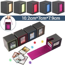 PU Leather Deck Box Card Storage Box Magnetic Holder For MTG Trading Card Games