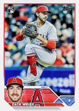 2023 Topps Update US196 ZACK WEISS ROOKIE CARD LOS ANGELES ANGELS      FREE SHIP