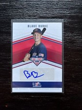 Blake Burke TENNESSEE VOLS 2018 USA stars & Stripes  auto Autograph /174
