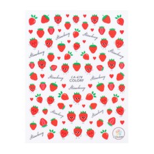 Nail art 3D stickers decal dancing strawberry half strawberry red heart CA678