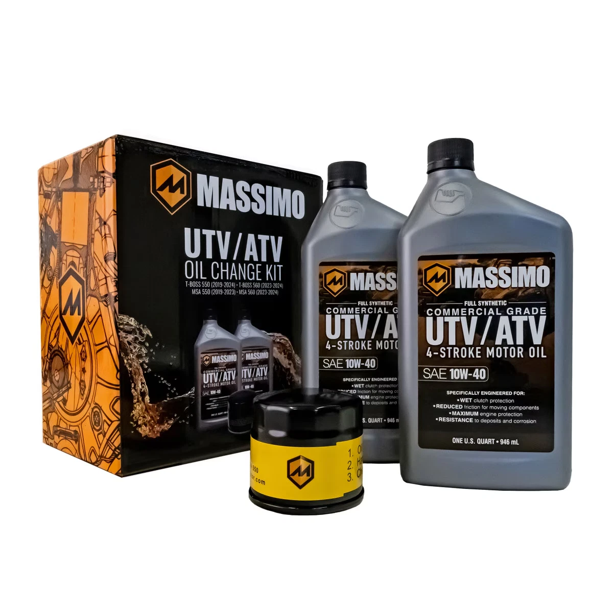 MASSIMO T-BOSS 550 /560 AND MSA 550 /560 10W-40 OIL CHANGE KIT | eBay