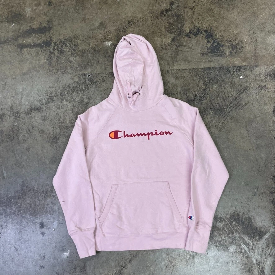 Pink champion hoodie mens sales