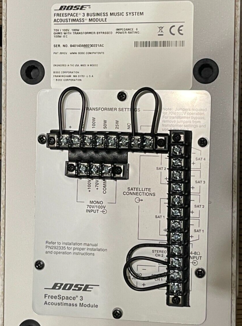 BOSE FreeSpace 3/2 100V アンプ Bose Professional FreeSpace 3 Series II Acoustimass Subwoofer