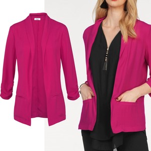 fuchsia pink blazer