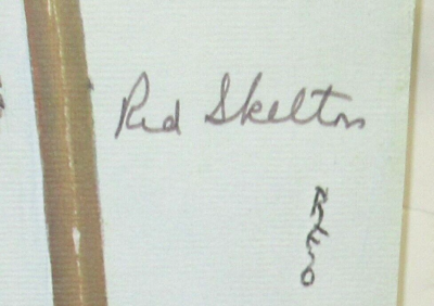 RED SKELTON CLOWN GOLF CLUB HAND SIGNED IN MARKER LITHOGRAPH DATED
