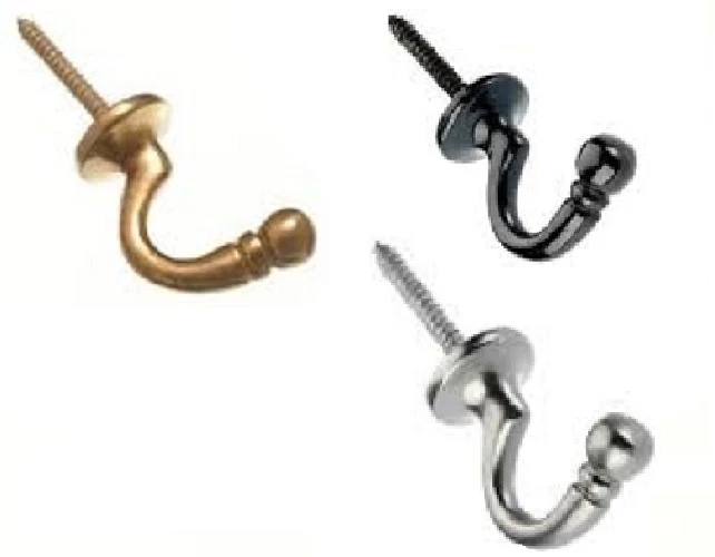 2x Curtain Tie Backs – Ball End – Chrome,White, Black, Brass, Gun Metal Finish - Image 3 of 3