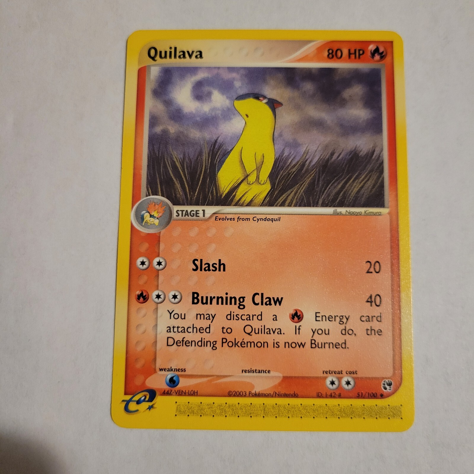 Pokémon TCG - Quilava - 51/100 - Uncommon - Ex Sandstorm Non Holo Card NM