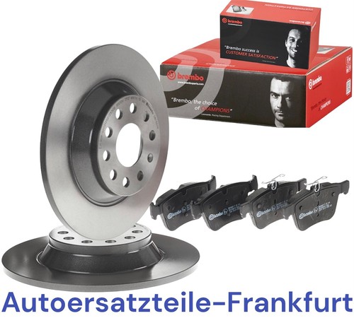 BREMBO Bremsscheiben + Beläge HINTEN AUDI A3 8V TT FV + VW GOLF 7 PASSAT CADDY - Bild 1 von 4