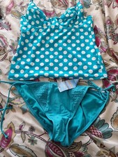 WOMENS RESORT BIKINI TANKINI SET SIZE 34 C/D TOP bottoms 16 M S  BNWT new