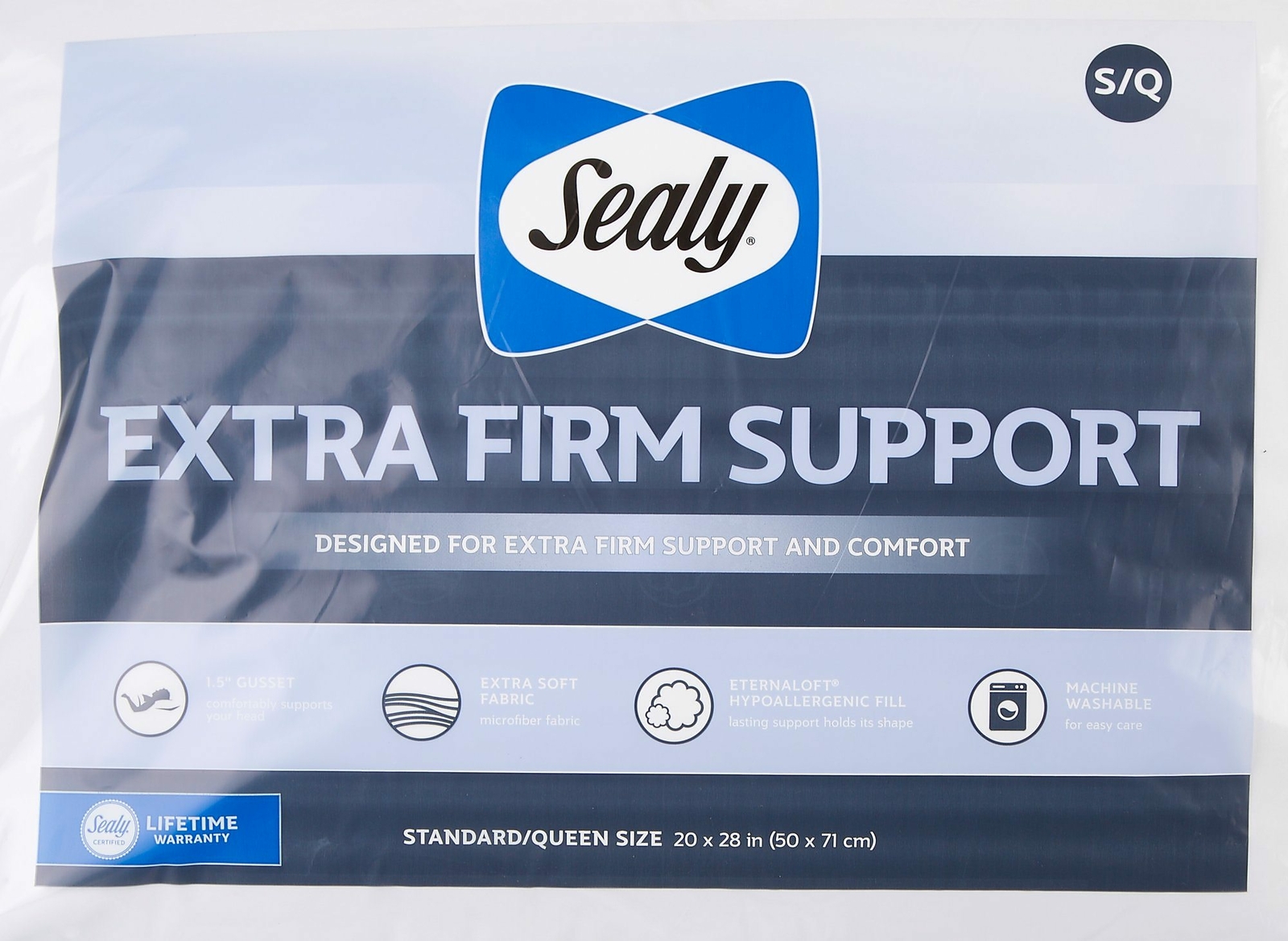 Sealy Extra Firm Support Standard Pillow Jumbo