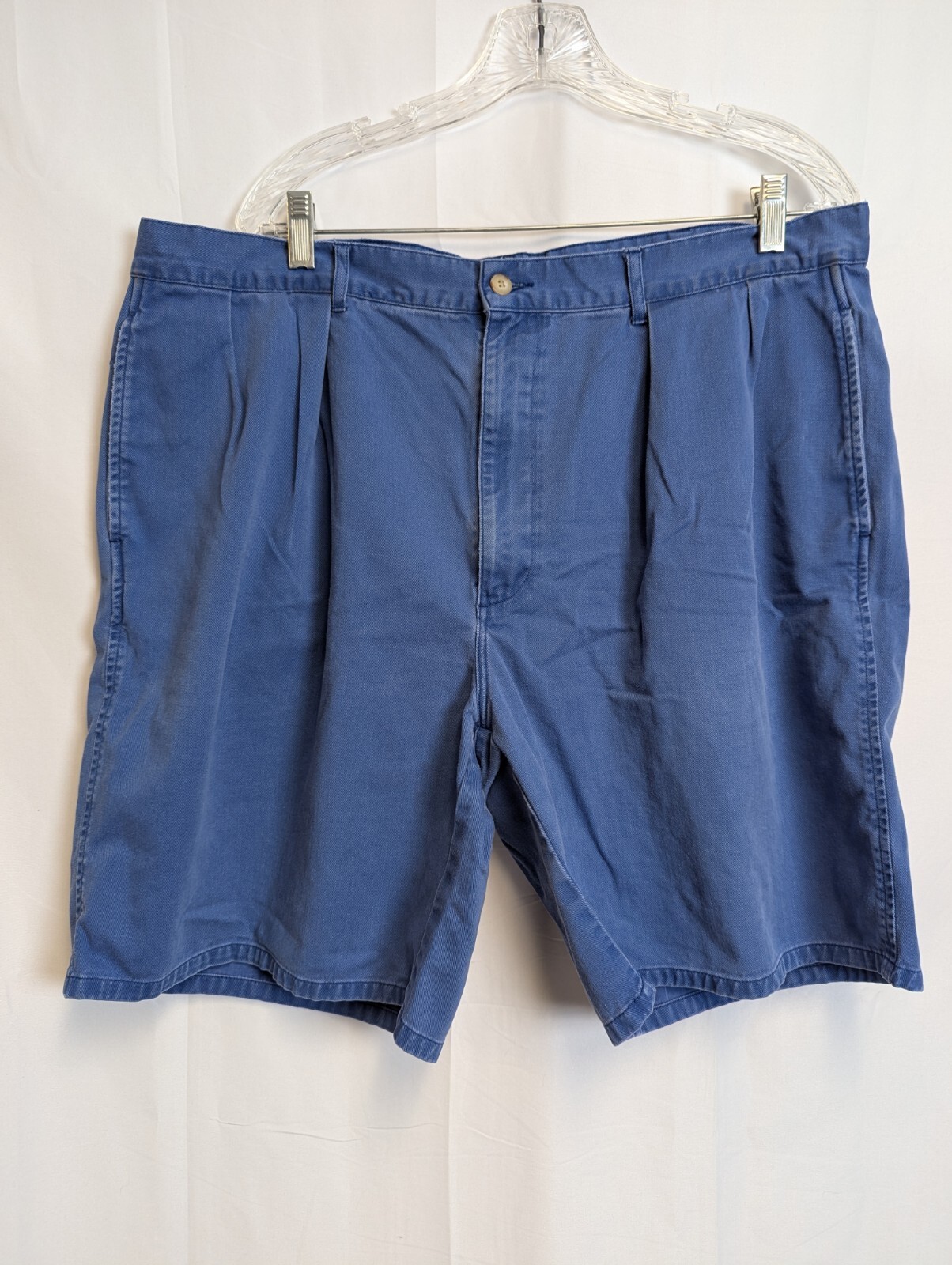 VTG Ralph Lauren Polo Shorts Mens Size 40  Pleated Chino Blue Faded Golf Dad