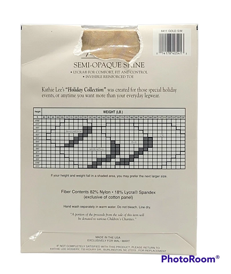 NUEVO RARO Pantimedias Kathie Lee Gold Control Top Semi-Opaco Brillo -Sm/M Muy Buen Estado -M2  Foto 2 de 2