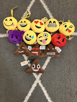 Emoji Keychain Lot Of 13 Brand New Emoji Keychains        