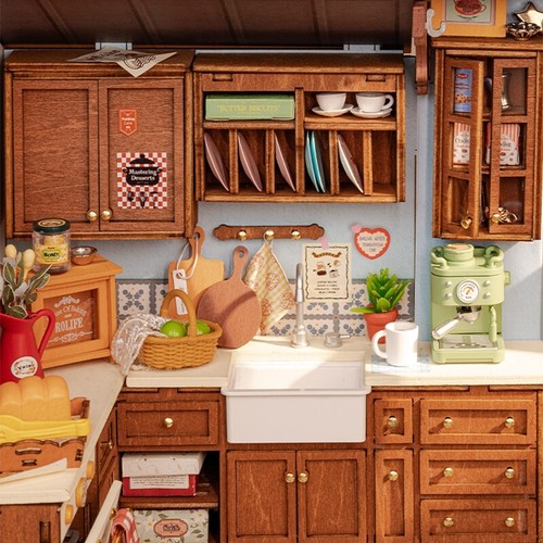 Rolife Dollhouse Miniature Kit DIY 3D Wooden with LED Lights Adult Toy Home Gift - Picture 17 of 244
