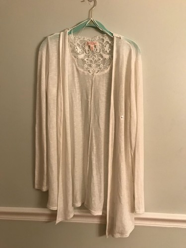 Cape Juby Women's White Cardigan with 