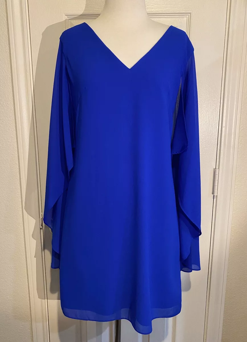 Vince camuto chiffon cape dress store