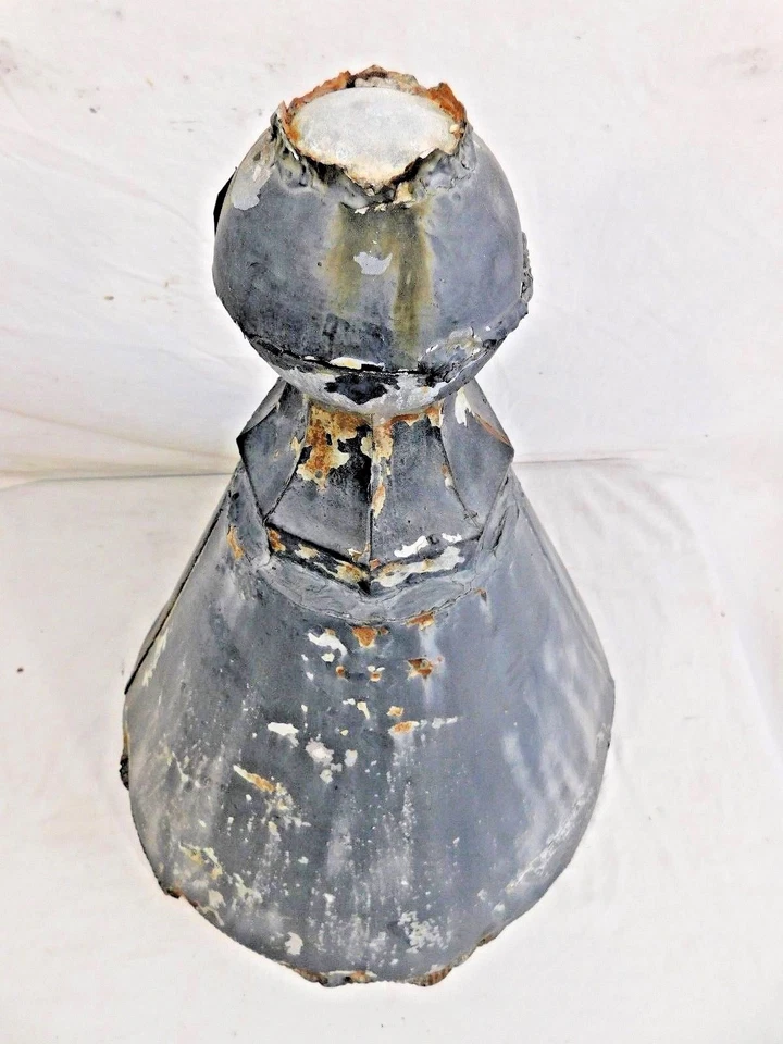 Antiguo remate de techo torreta de hojalata estilo victoriano - C. 1880 salvamento arquitectónico  Foto 3 de 4