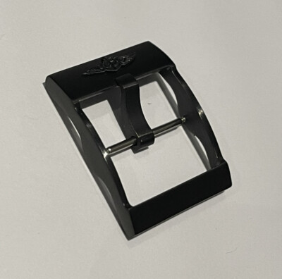 20mm Black S/S Generic Buckle To Fit Breitling Navy Timer Avanger Watch Strap