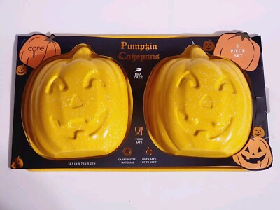 Core Kitchen Pumpkin Jack-o-Lantern Cake Mold, Two Sections