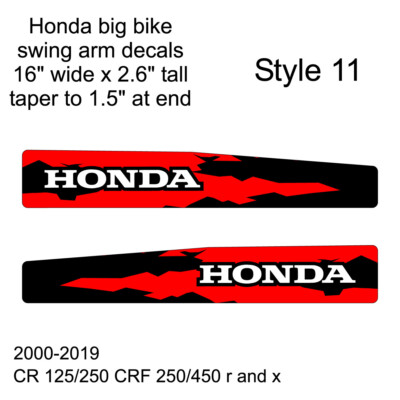 swing arm decals for a honda 2000-2019 CR125/250 CRF250/450 r/x   Style 11