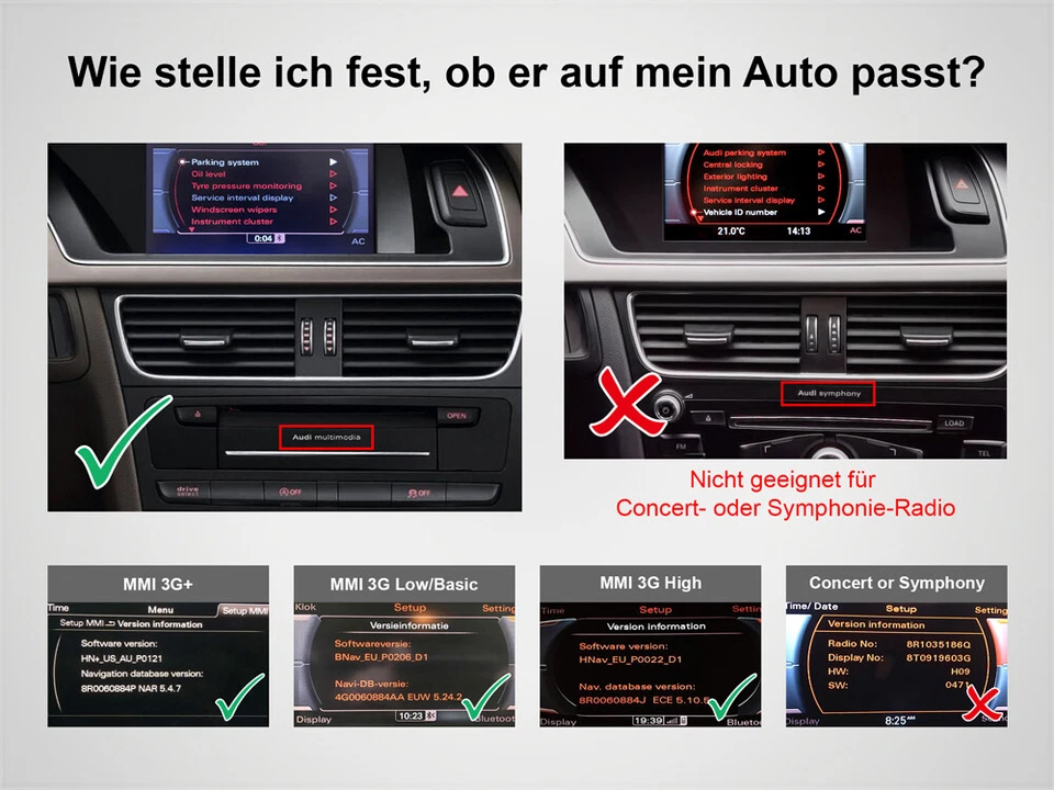 für Audi A5 8T 8F mit MMI Auto Radio DAB+ USB Bluetooth wireless Apple Carplay - Bild 2 von 4