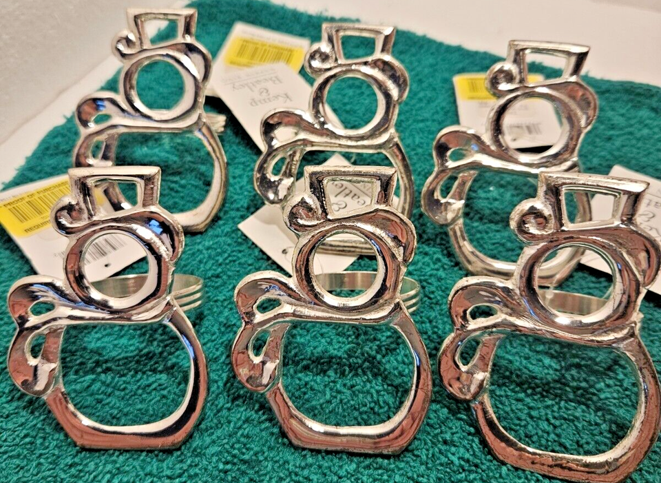 Lot of Six Napkin Ring/Holders/ Christmas Time eBay