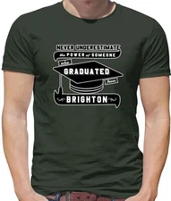 Never Underestimate A Brighton Graduate - Mens T-Shirt - Graduation Student Uni