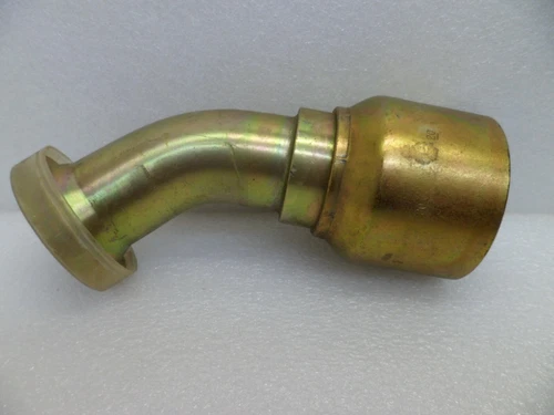 PARKER P71-20-R12-FE1A HYDRAULIC FITTING 45 DEGREE X 1" CRIMP STYLE N.O.S  