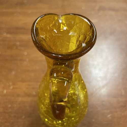 Vintage Amber Hand Blown Small Decorative Pitcher 5.5” Tall - Picture 5 of 13