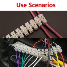 12 Position Dual Row Terminal Strip Screw Terminal Barrier Block 3-30A