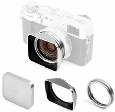 NiSi X100 NC UV Filter Kit Lens Hood and Lens Cap for Fujifilm Fuji X100-Silver